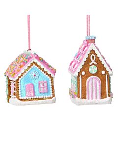 Gisela Graham Pastel Gingerbread House set